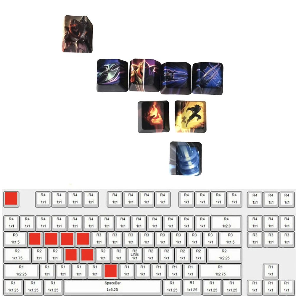 LOL teclas personalizadas OEM Cherry PBT Keycap para teclado mecánico para jugar aleación Hyperx GK61 ANNE PRO 2 teclado personalidad Keycap - imagen 2