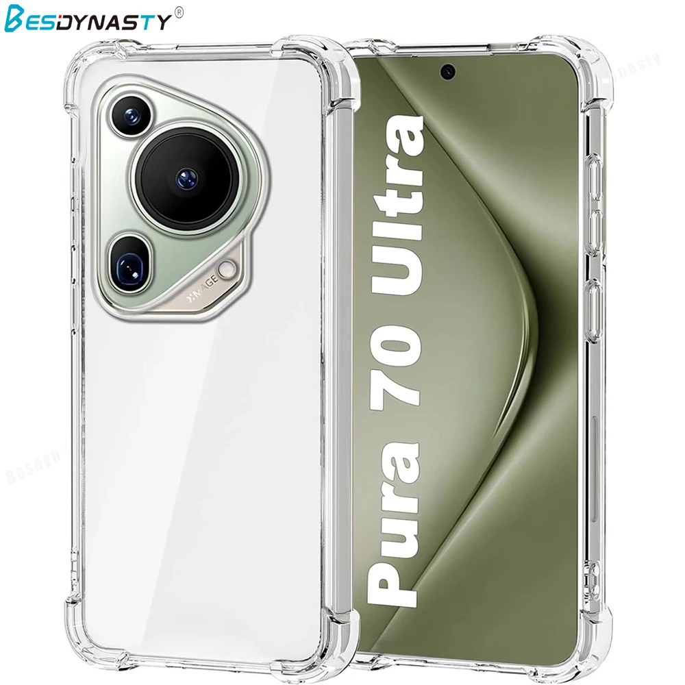 Funda blanda de silicona a prueba de golpes para Huawei Pura 70 Ultra P60 P50 P40 P30 P20 Pro Lite, carcasa transparente ultrafina de TPU