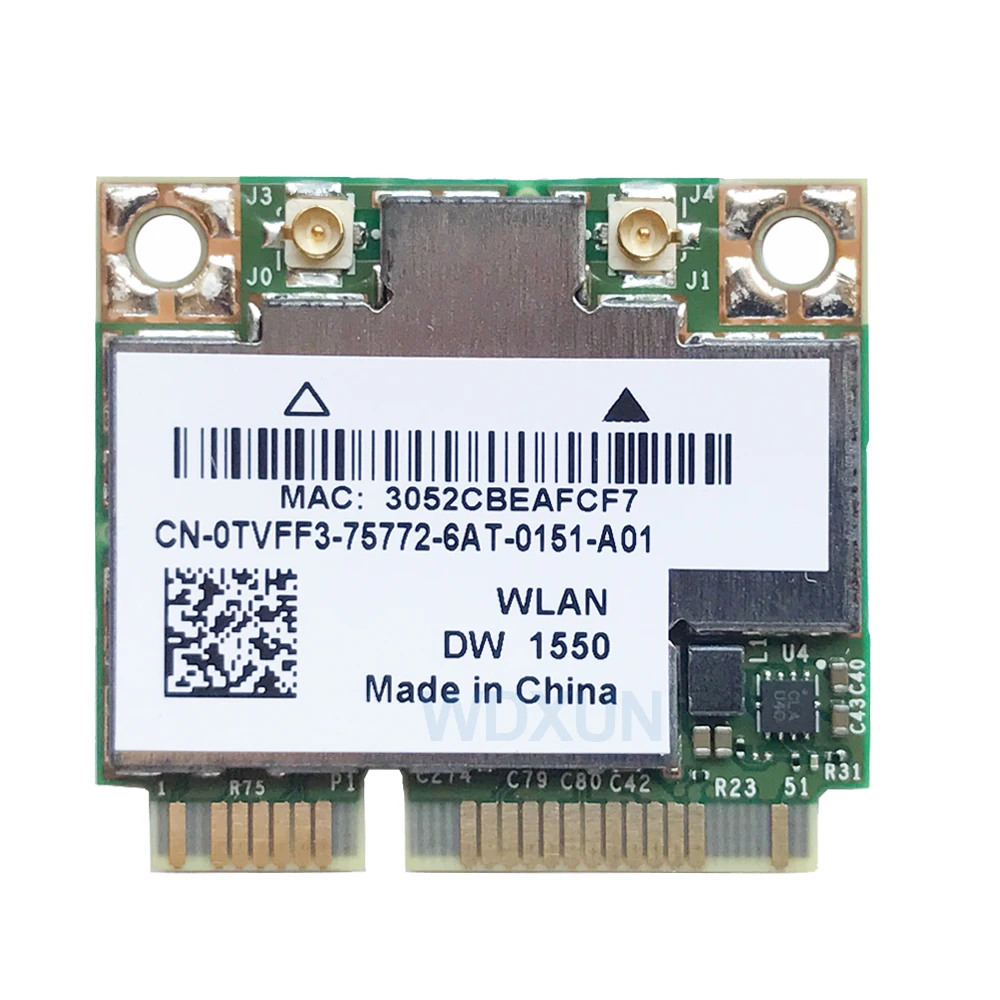 WDXUN para tarjeta WiFi BCM94352HMB DW1550 + Bluetooth 4,0 867Mbps WLAN inalámbrico-AC 867Mbps 802.11ac PCI-E 2,4 GHz 5GHz - imagen 2