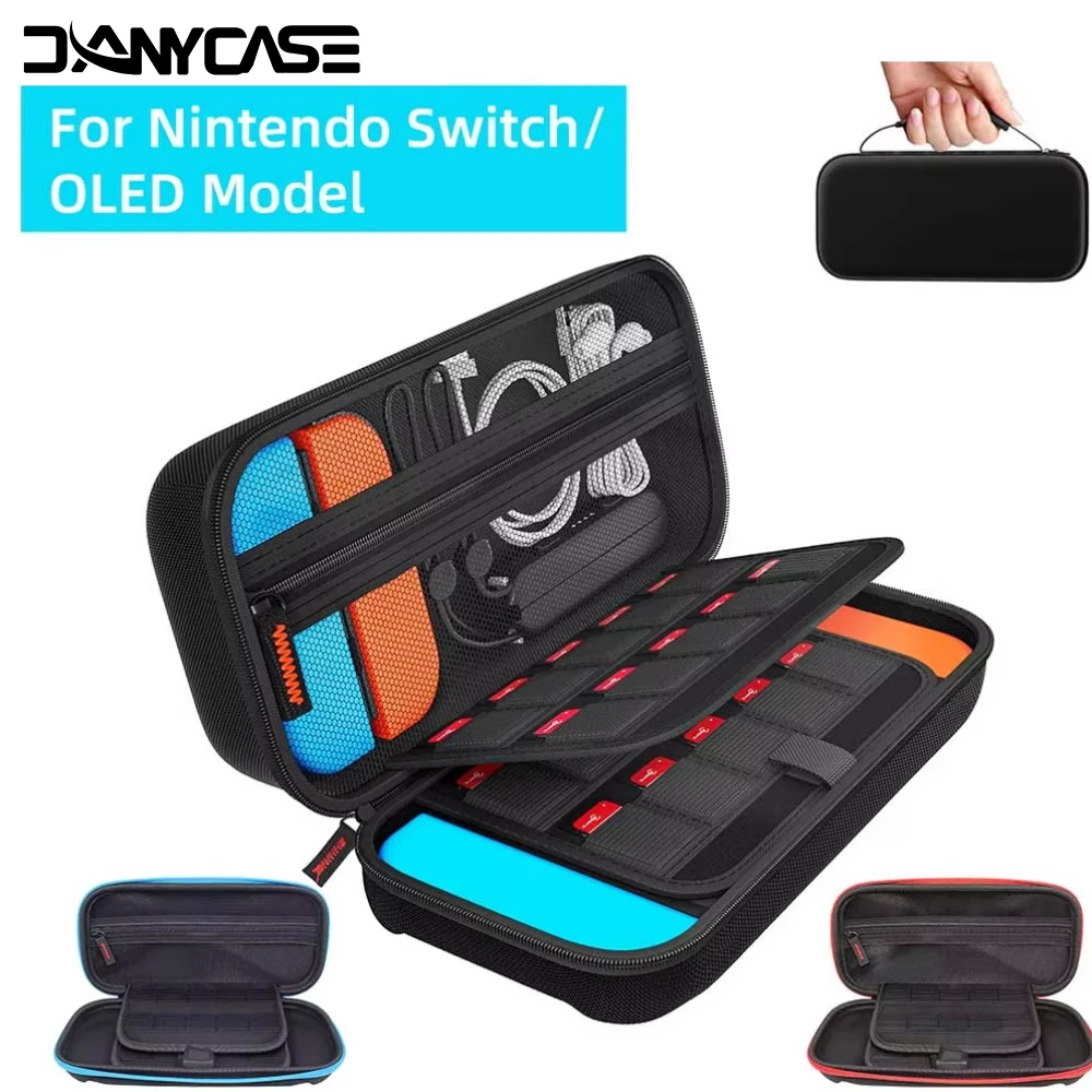 Para Switch OLED modelo Estuche de transporte 9 en 1 Kit de accesorios para Nintendo Switch modelo OLED con funda protectora