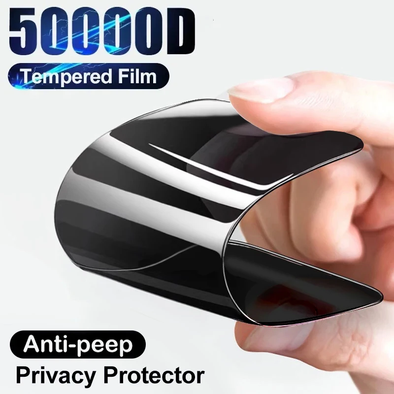 Película templada de cerámica suave Anti-Peep para iPhone 14 13 12 11 Pro Max 7 8 Plus XR XS Protector de pantalla de privacidad película suave no de vidrio - imagen 2