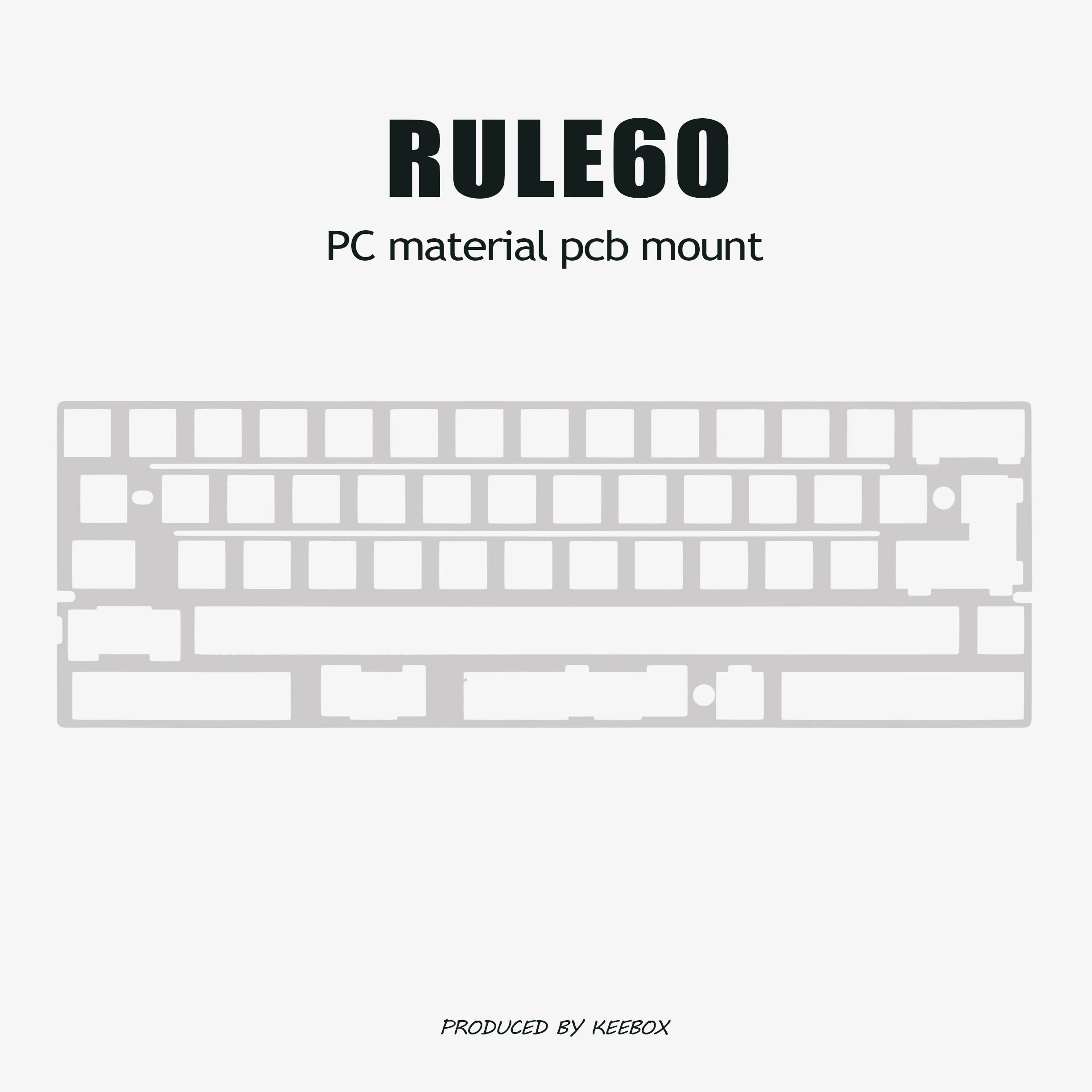 Keebox Rule60 V3 PC Fr4 Teclado mecánico montado en PCB de aluminio Placa de posicionamiento personalizada - imagen 3