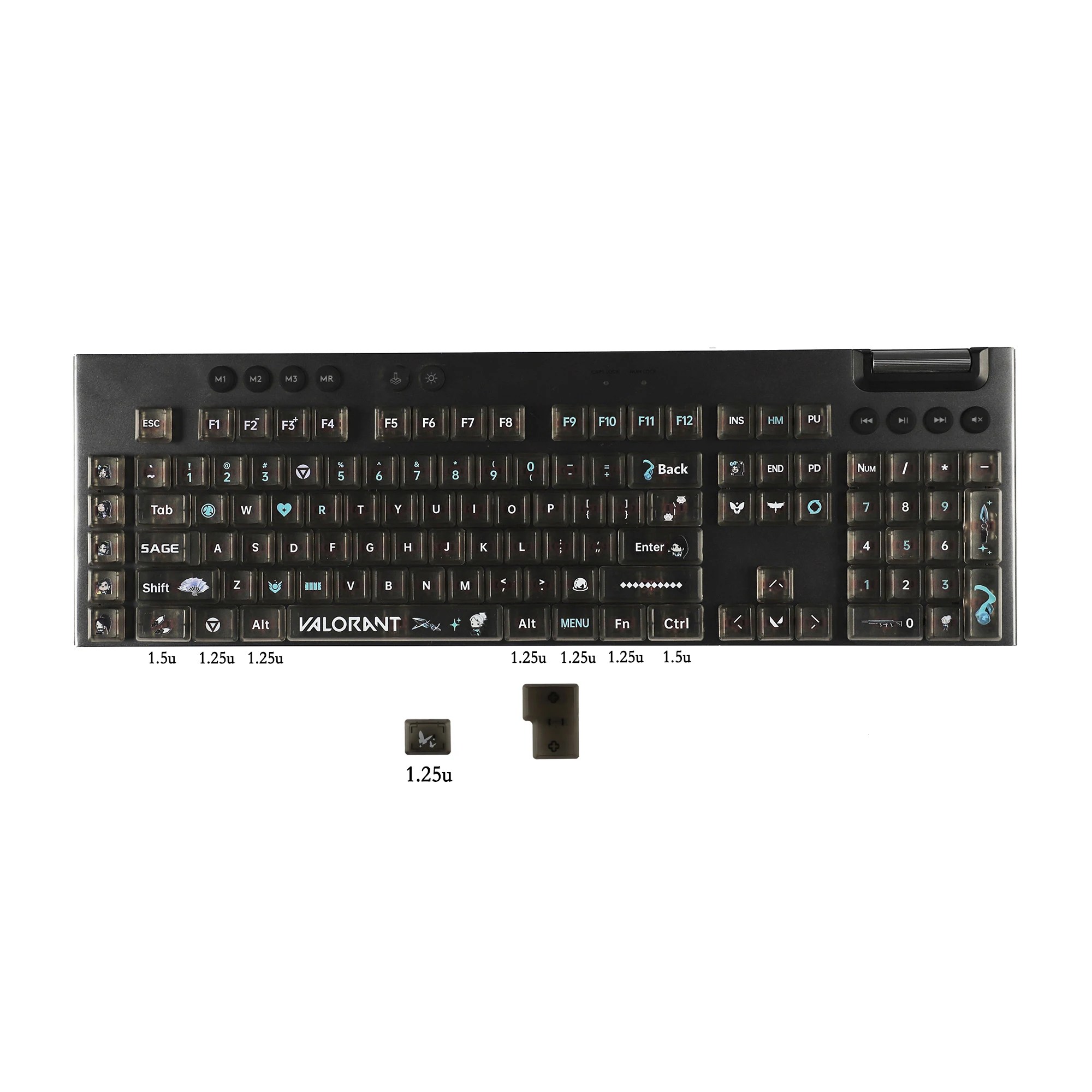 Material de PC Fearless and Strike, teclas retroiluminadas DIY, Compatible con teclado Logitech G813 G815 G913 G915 G913 tkl G915 tkl - imagen 3