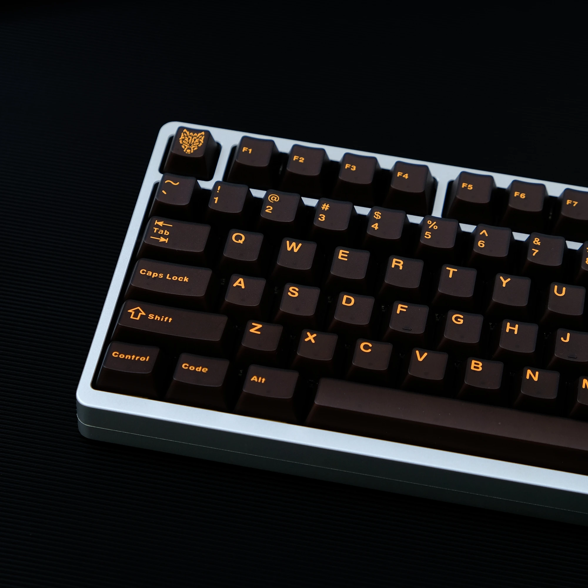 Aifei-teclas de 114 teclas ABS, doble disparo, altura de cereza, letras translúcidas negras y naranjas para teclado mecánico, juego Anne Pro 2 - imagen 2