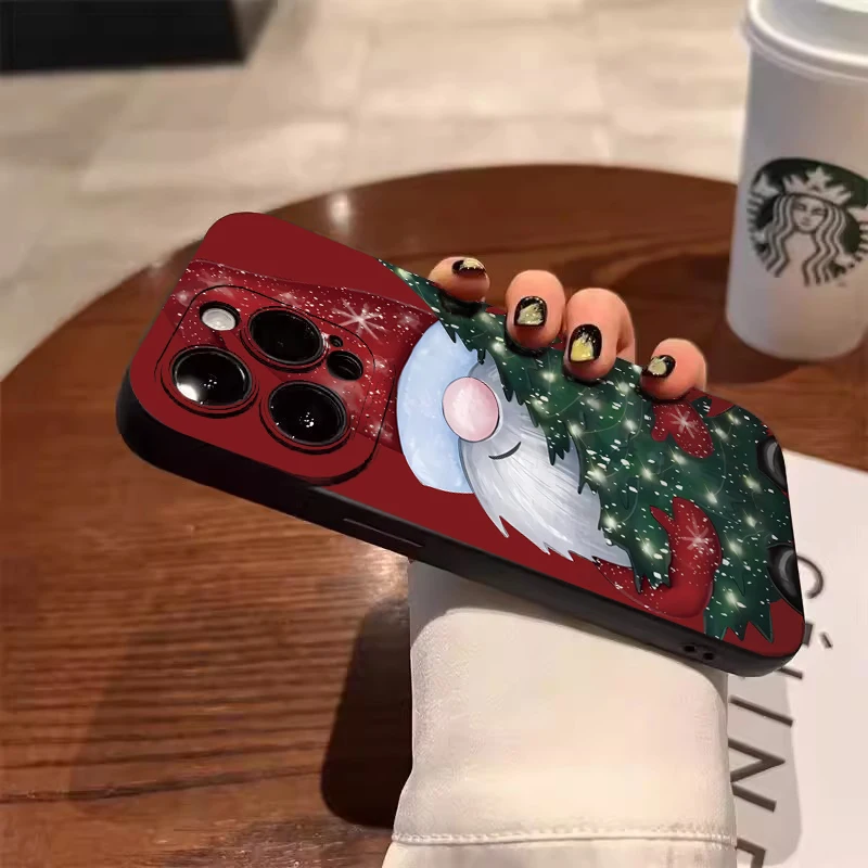 Funda de teléfono con diseño de árbol de Navidad y alce de Papá Noel para Samsung Galaxy A56 A55 A54 A53 A35 A34 A33 5G S25 Ultra S24 FE S23 S22 Plus - imagen 5