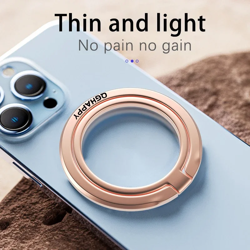 Soporte de anillo magnético para teléfono móvil MagSafe, soporte magnético, soporte de agarre plegable portátil, 4 colores para IPhone - imagen 3