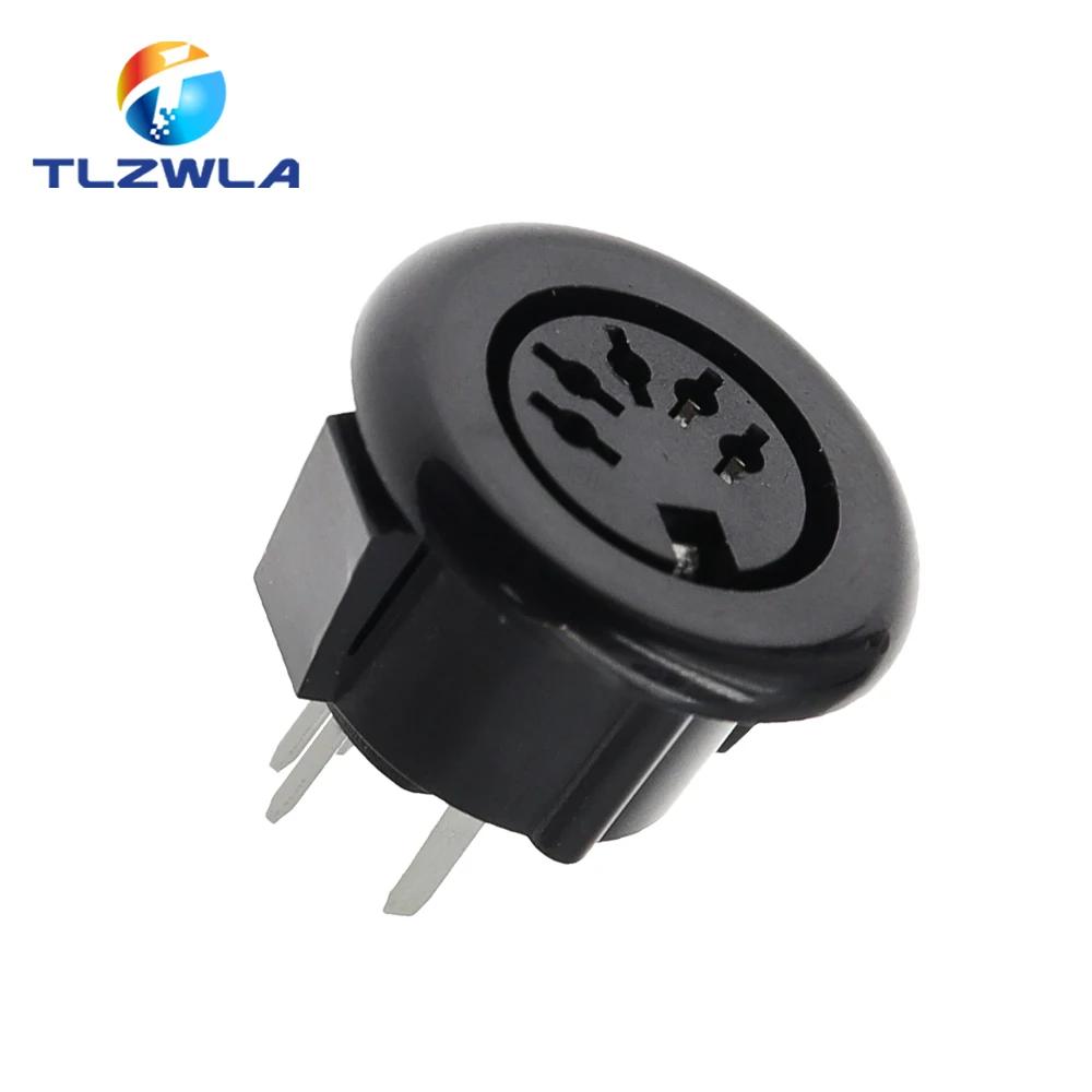 Conector redondo de cinco pines para vídeo, soporte de 5 pines, 5 piezas, color negro, DS-5-07A - imagen 4