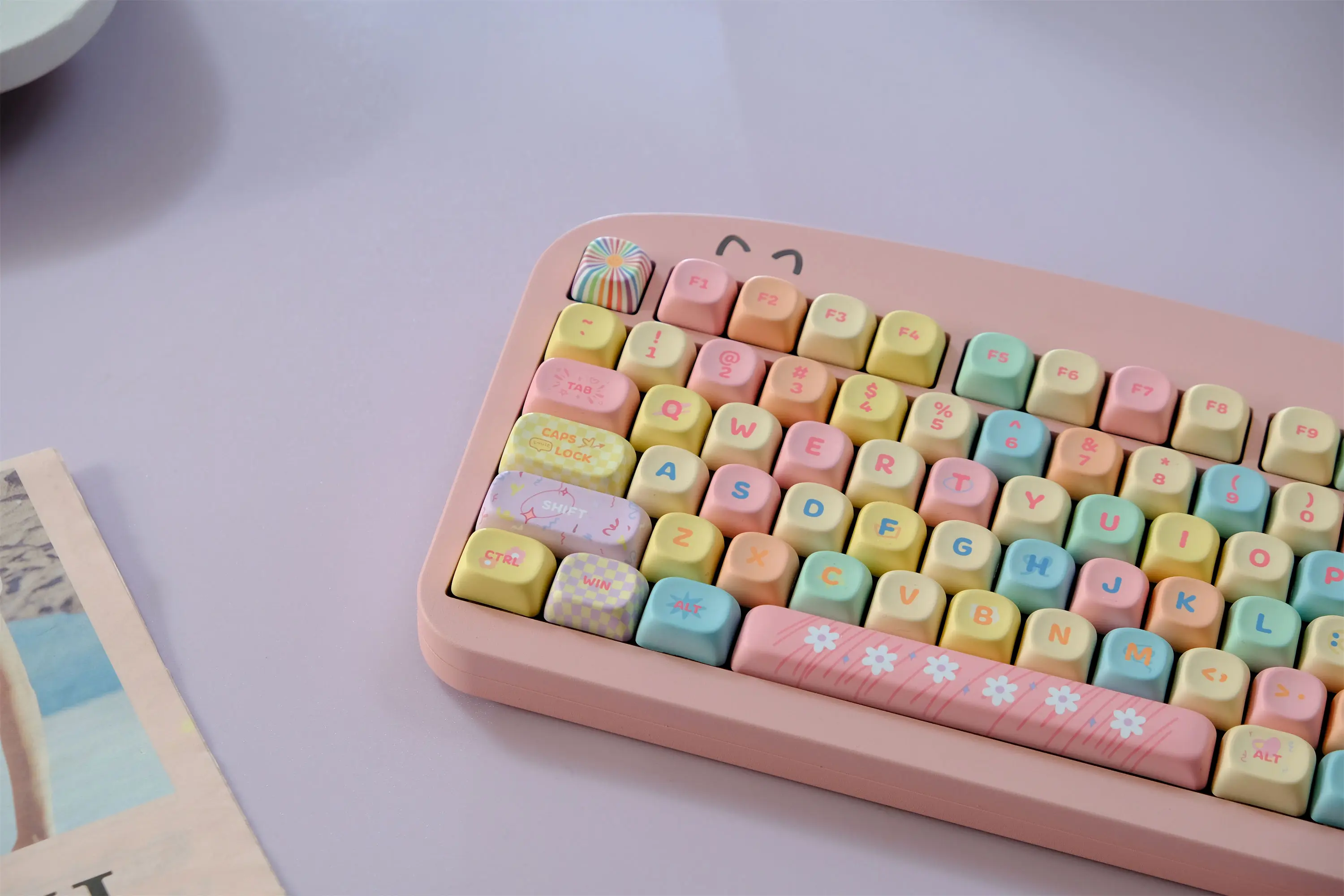 Juego de teclas de dopamina, 132 teclas, Material PBT, perfil MOA XOA, DYE-SUB para interruptor MX, teclas de teclado mecánico - imagen 5