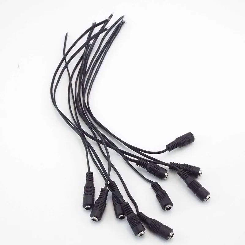 5 unids/lote 2,1*5,5mm 12v DC conectores macho hembra enchufe Cable de extensión de fuente de alimentación cable CCTV cámara tira de luz LED A7 - imagen 5