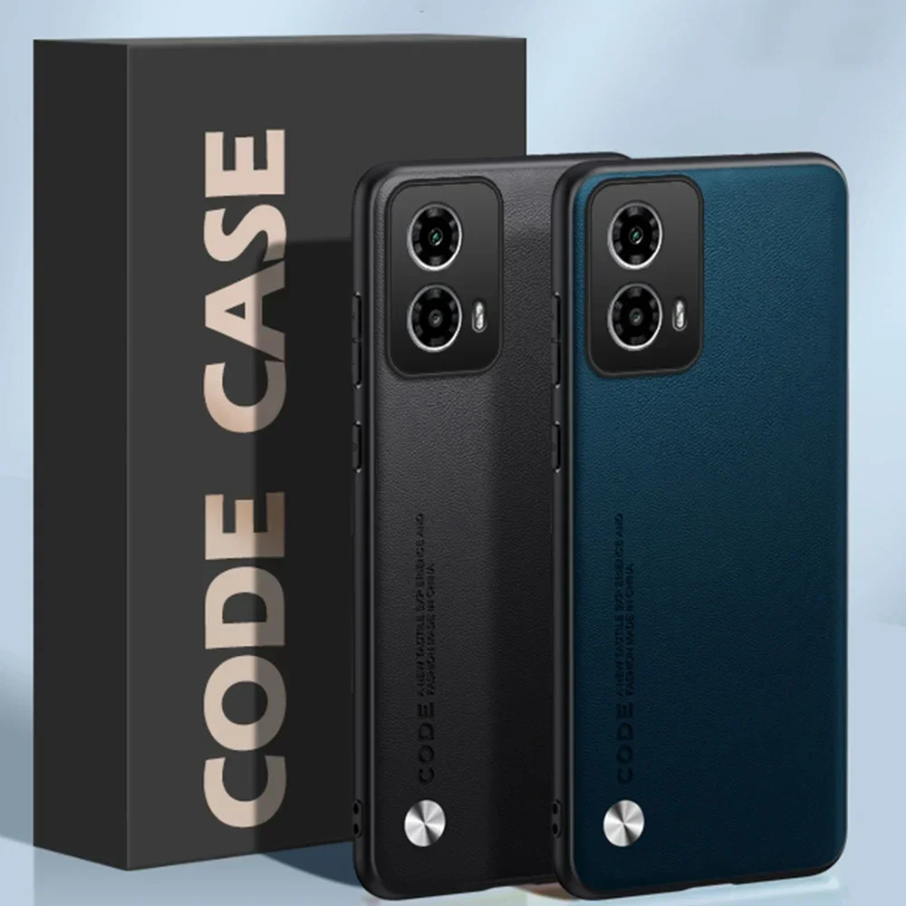 Funda para Motorola Moto G34 cuero fibra de carbono protección de silicona cámara completa cubierta de teléfono de lujo MotorolaG34 XT2363-2 Coque - imagen 3