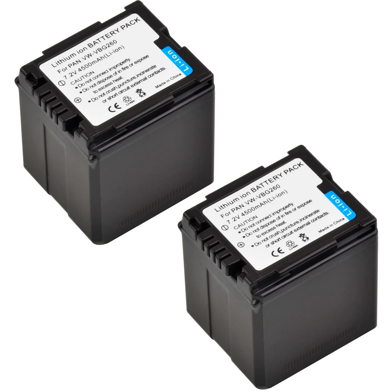VW-VBG260 Batería 4500mAh/Cargador LED para videocámara Panasonic HDC-HS700,TM700,HS300,TM300,HS250,SD20,HS20,SDR-H40,SDR-H80 Series - imagen 4