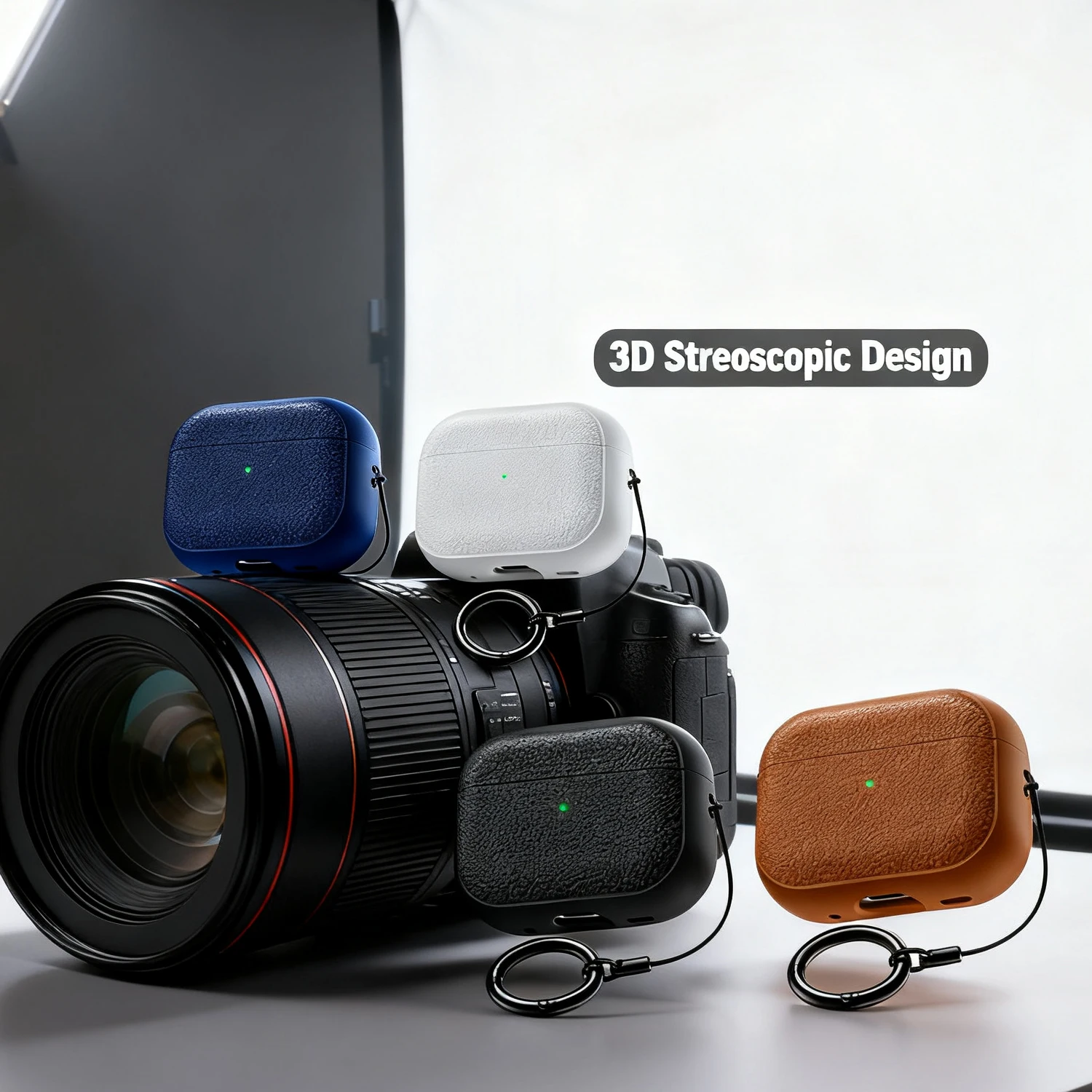 Funda protectora de cuero de lujo para auriculares Airpods Pro 3, Protector de auriculares inalámbricos con Bluetooth, carcasa a prueba de golpes - imagen 5