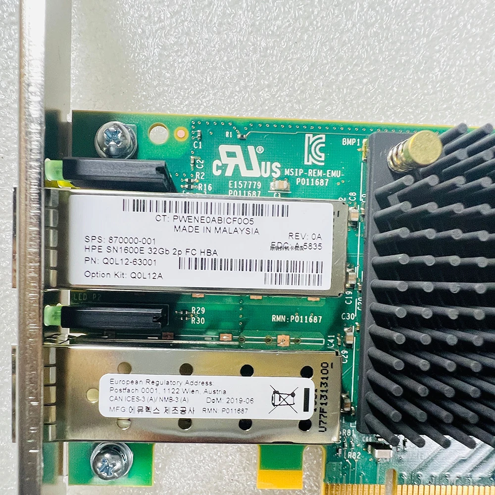 Para tarjeta de fibra óptica HBA H-P-E SN1600E 32G Q0L12-6301 870000 -001 LPE32002-M2