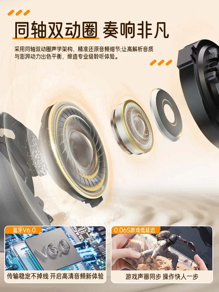 Edifier LolliPro5 Auriculares inalámbricos Bluetooth -48dB Cancelación activa de ruido Batería de larga duración Auriculares de música Deporte - imagen 3