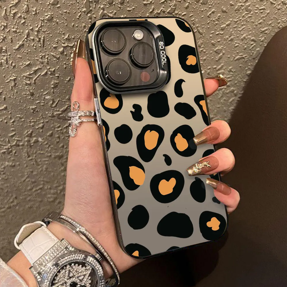 Funda con estampado de leopardo para Huawei Honor X6B X6C, funda trasera a prueba de golpes para Honor X6c X6b, Fundas de teléfono IMD plateadas - imagen 4