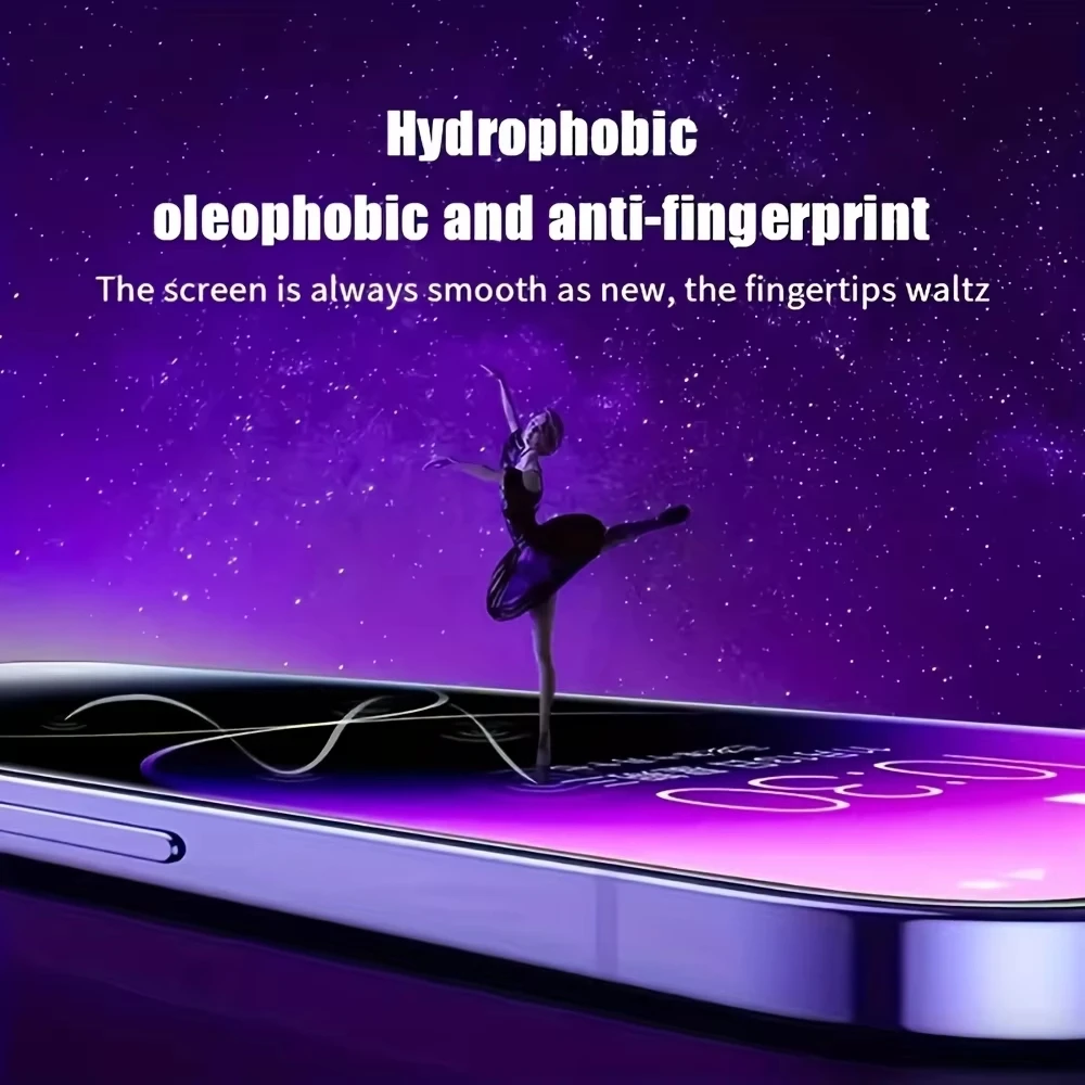 Protector de pantalla con revestimiento oleofóbico, 1-5 uds., para iPhone 17 Pro Max 16 13 11 15 14 16e 12 Mini XR X Xs 7 8 Plus, vidrio templado por aire - imagen 4