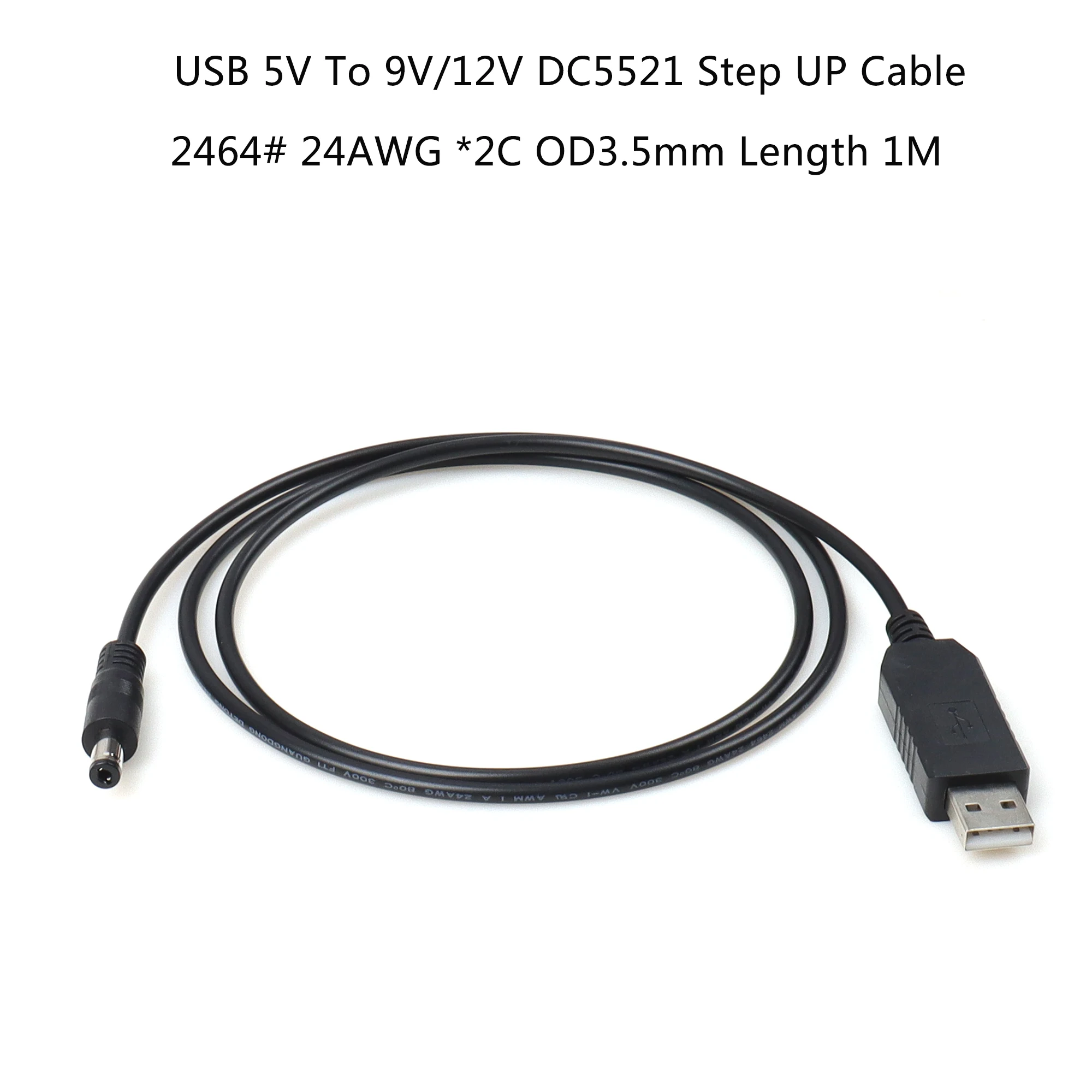 【LANO】Cable de refuerzo de cable USB a DC5521, convertidor de potencia USB de 5v a 12v 9V, cable de enrutador Wifi de refuerzo, 1 metro de largo, fácil de operar - imagen 4