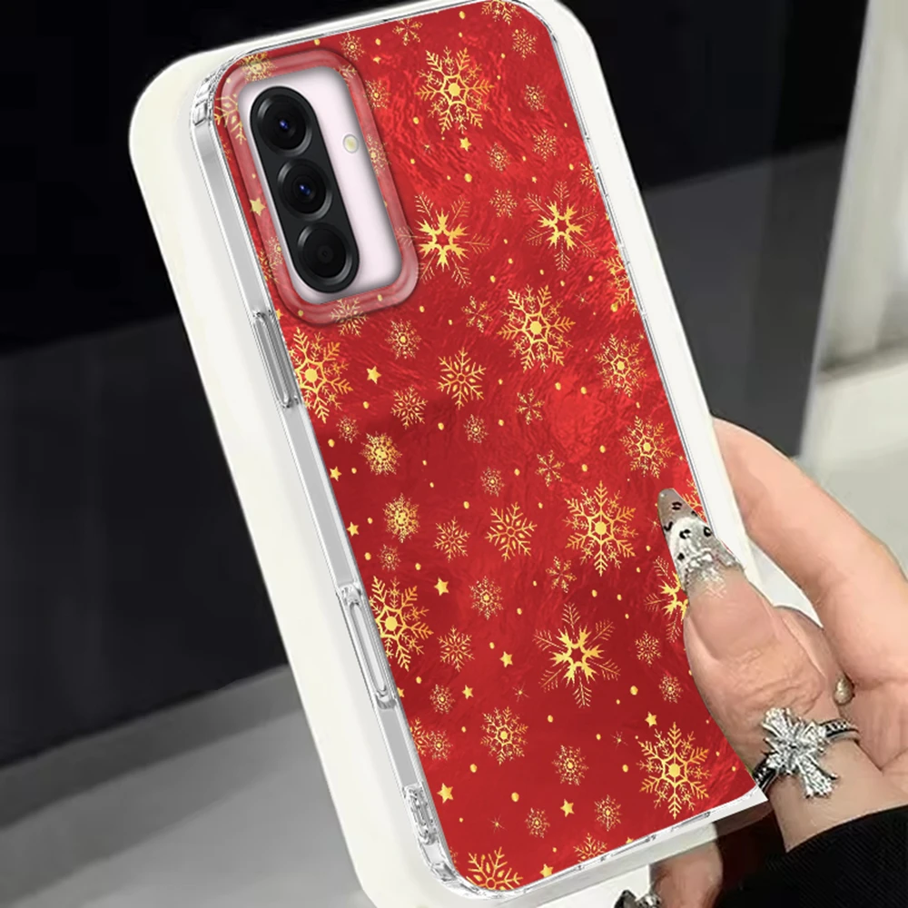 Funda de teléfono de regalo para niñas con copos de nieve de Navidad para Samsung Galaxy A56 A07 A17 A55 A36 A26 A16 A53 A06 A14 A24 A34 A54 A15 A12 - imagen 2