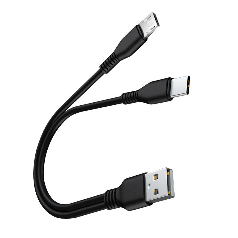 Cable Micro USB C 2 en 1 para teléfono móvil, Cable de carga rápida para Huaiwei Samgsung Xiaomi tipo C