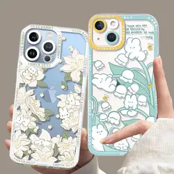Funda Transparente Realme C53 y C55 – Diseño Conejo Floral