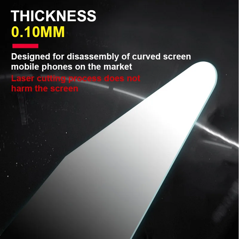 Tarjeta de desmontaje de pantalla curva mecánica X8 para teléfono móvil, herramienta de reparación de apertura de palanca de acero de aleación ultrafina de 0,1mm de alta calidad - imagen 3