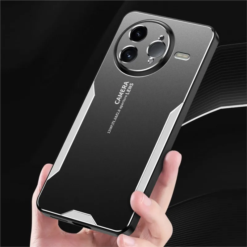 Para Poco F7 Pro funda de aluminio de Metal de alta calidad funda protectora contra escarcha para lente previene huellas dactilares Metal + TPU