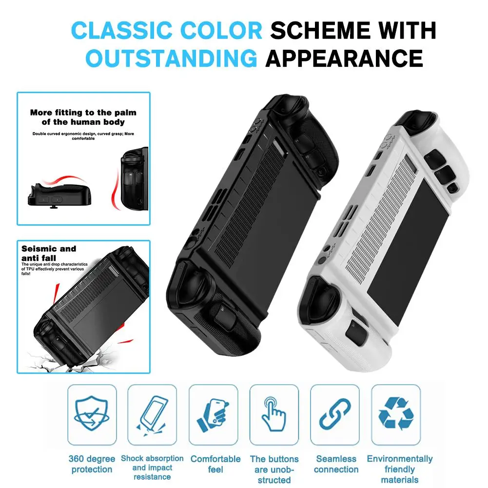 Tpu para consola de juegos Legion Go, cubierta protectora anticaída a prueba de golpes para accesorios de juego Legion Go J4o7 - imagen 3