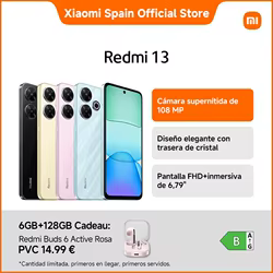 Official | Redmi 13, Cámara supernítida de 108 MP, Diseño elegante con trasera de cristal, Con carga rápida de 33 W