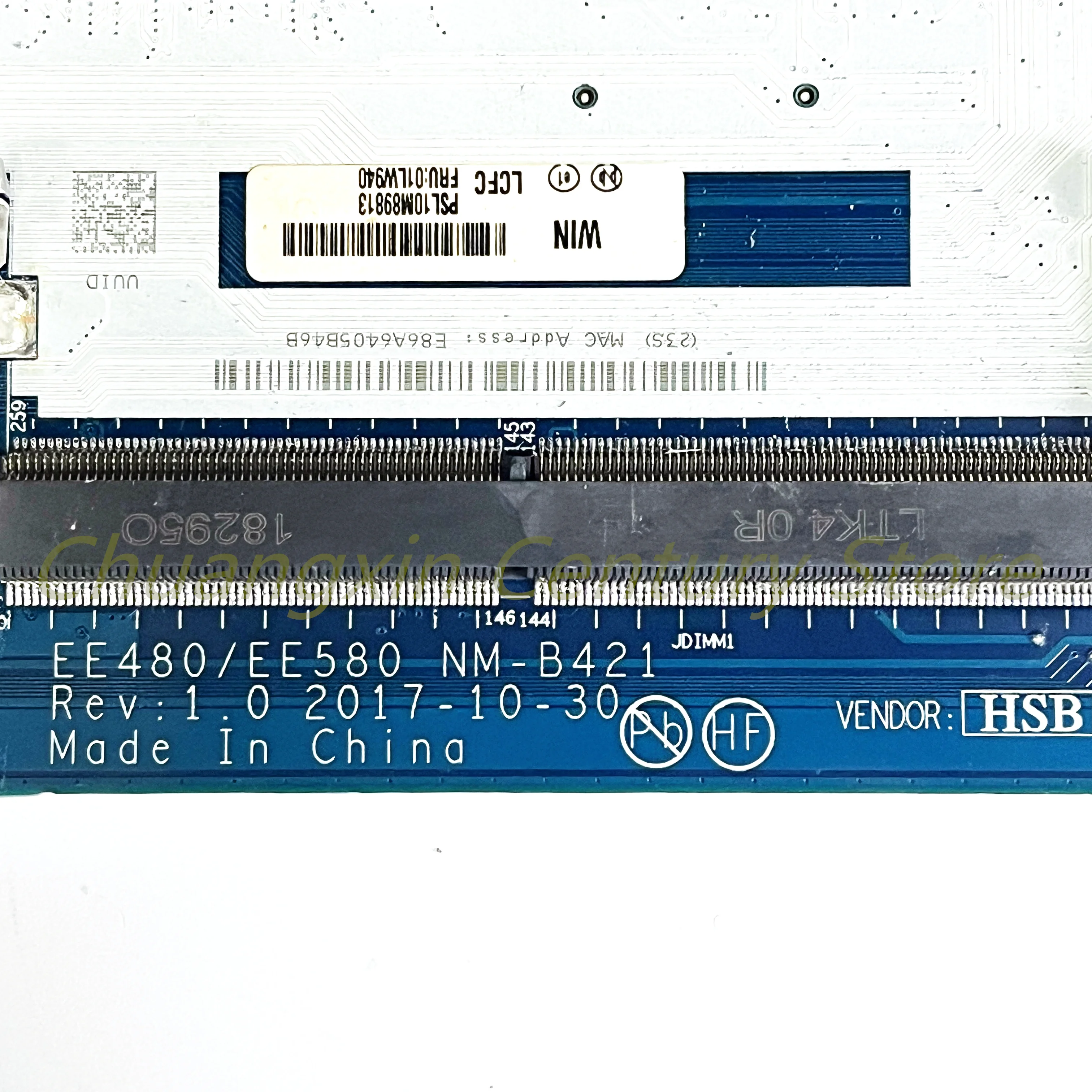 Placa base para portátil Lenovo ThinkPad E480 E580, NM-B421 con CPU I3 I5 I7 7/8th Gen, 100% probado, funciona completamente - imagen 4