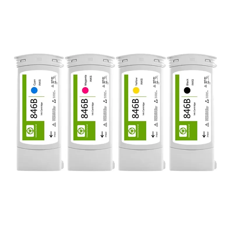 Juego de cartuchos de tinta compatibles con cuatro colores 846B: diseñado para impresora de gran formato HP PageWide XL 8000 - imagen 5