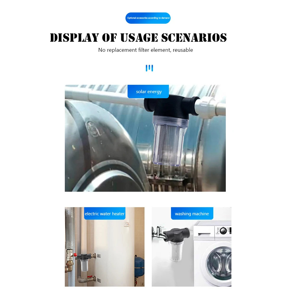 Filtro de sedimentos giratorio hacia abajo, sistema de prefiltración de filtro de agua de sedimentos giratorio para toda la casa de acero inoxidable para tanque de agua/torre