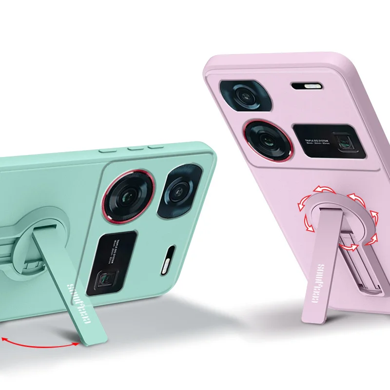 Funda de teléfono para ZTE Nubia Z60 S PRO Z60SPro, funda de silicona a prueba de golpes, funda suave con soporte, película protectora de pantalla - imagen 4