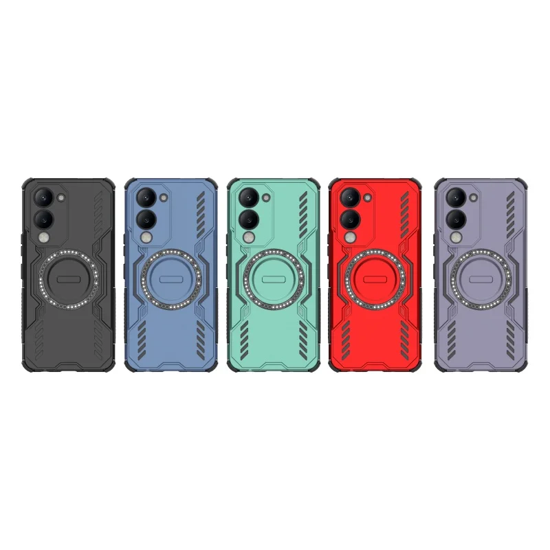 Para Vivo Y19 5G funda Vivo Y19 5G Capas lente protectora a prueba de golpes parachoques atracción magnética Adsorción Fundas Vivo Y19 5G - imagen 2