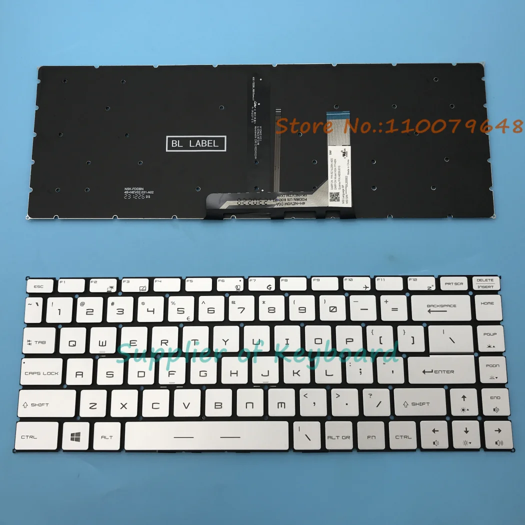 Nuevo teclado US/SP/FR/IT/CZ/PO/AR/HB para MSI PS63 MS-16S1 PS63 moderno 8RD 8SC 8M 8RC portátil negro/rojo/plata retroiluminado - imagen 3