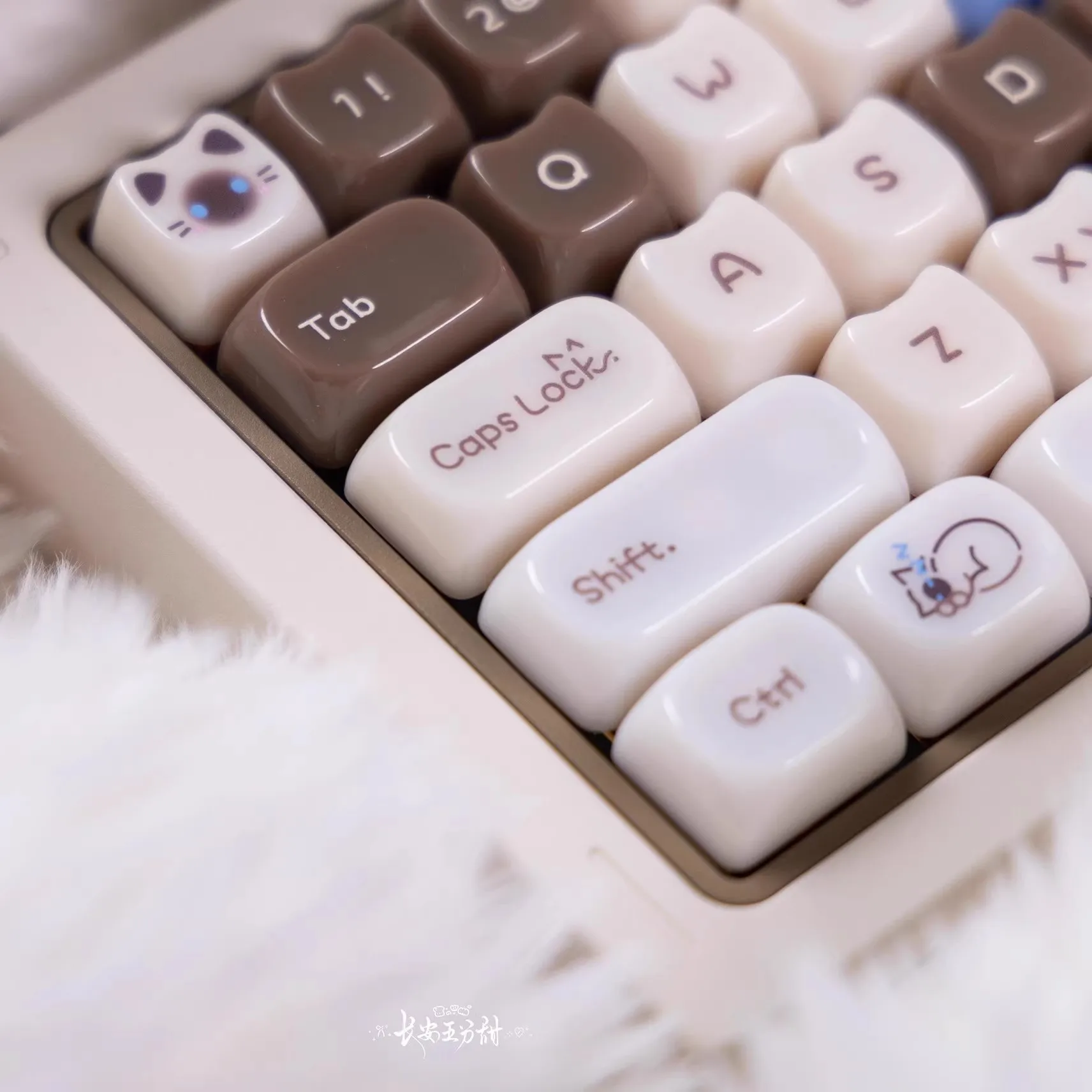 148 teclas/juego de teclas de gato siamés, lindos gatos dulces, Material de PC, teclas MAO + MOA, perfil, tapa de tecla de Jade suave para teclado MX Switch - imagen 2