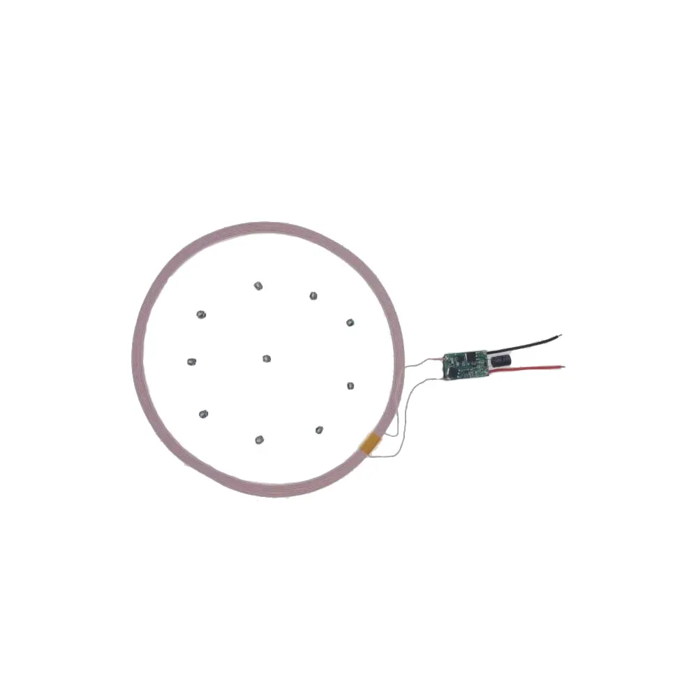 Taidacent-Lámpara de 300m y 400mm, cargador inalámbrico de 12V, bobina de Gundam Led, luces pequeñas, bobina inductiva de inducción, modelo DIY