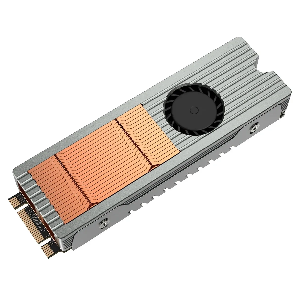 TEUCER M.2 NVME SSD Cooler Construído en Ventilador de Alta Velocidad Disco Duro Radiador Chaleco de Refrigeración 2280 SSD Disipador de Calor - imagen 2