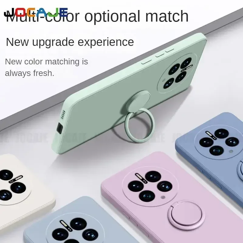 Para Realme GT5 Pro GT 6T cubierta de soporte de anillo de silicona líquida para Realme 11 Pro Plus 12X GT Neo 5 SE cubierta suave de TPU con cordón - imagen 5