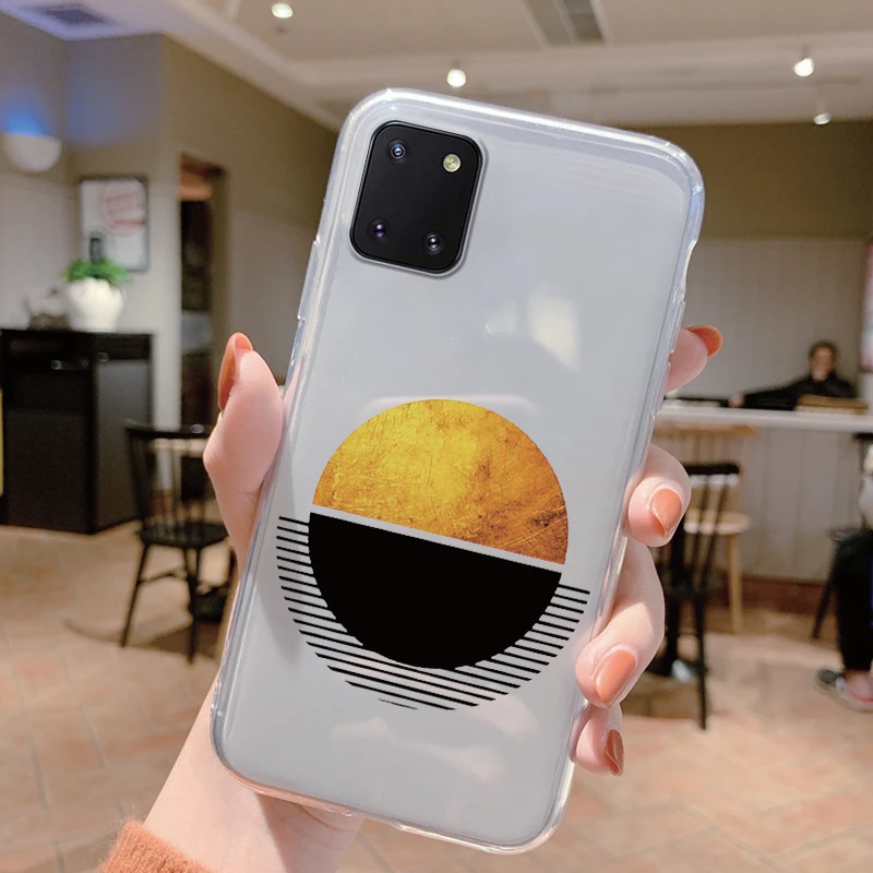 Funda trasera transparente para Samsung Galaxy Note 10 Lite, carcasa de silicona suave, con patrón de mármol - imagen 3