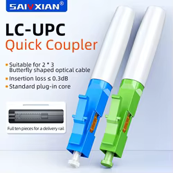 SAIVXIAN 10-100 Uds conector rápido LC conector rápido de fibra óptica monomodo LC tipo integrado conector rápido de fibra óptica FTTH