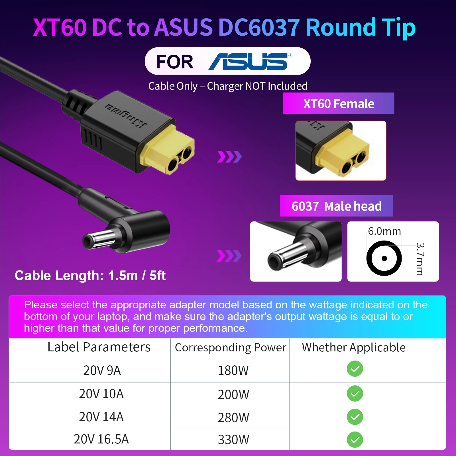 XT60 ASUS 6037 330W