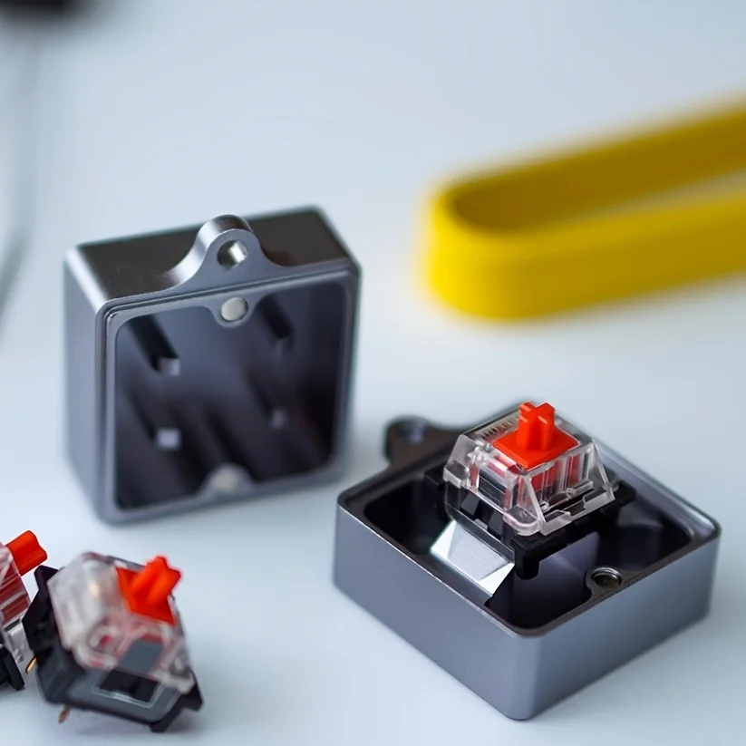 Interruptor de teclado de aleación de aluminio 2 en 1, eje de apertura Cnc abierto para teclados mecánicos Gateron + Outemu / Akko Cs Cherry