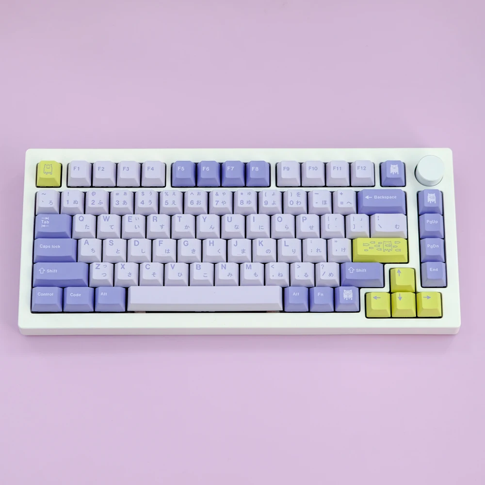 GMK-Teclado mecánico de sublimación, teclas de gato bonito, perfil de cereza, PBT Dye, para MX Switch 61/64/68/75/84/129, 87/980 teclas
