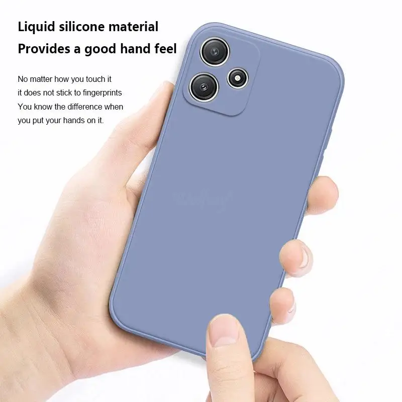 Funda protectora de silicona líquida para teléfono móvil, carcasa de goma Lisa para Xiaomi POCO M6 Pro, POCO M6 Pro - imagen 2