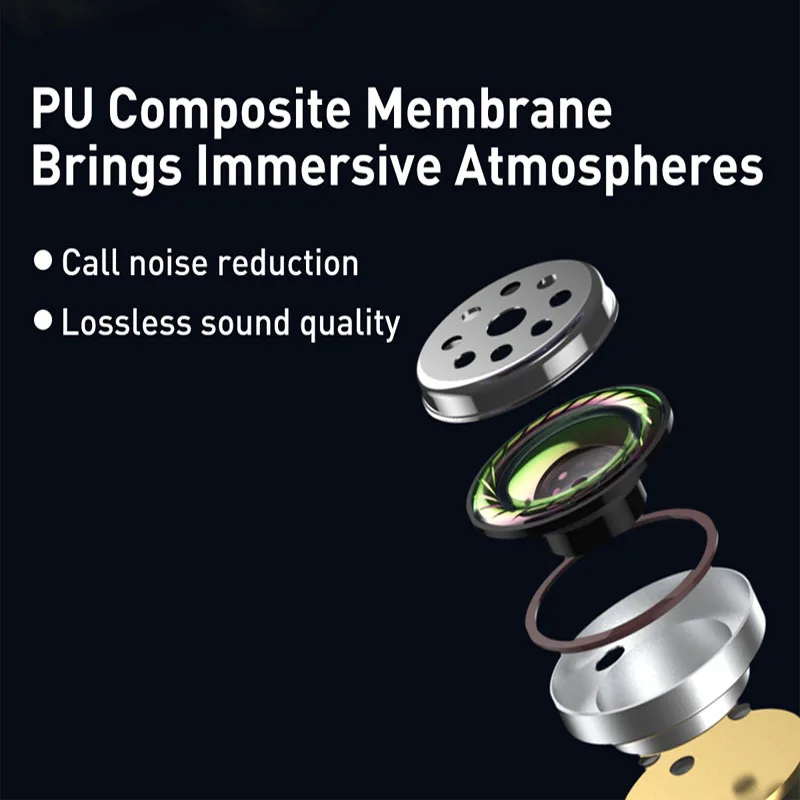 Baseus Bowie WM01 TWS auriculares inalámbricos Bluetooth 5,3 auriculares HD auriculares de Control táctil para auriculares iOS/Android - imagen 5