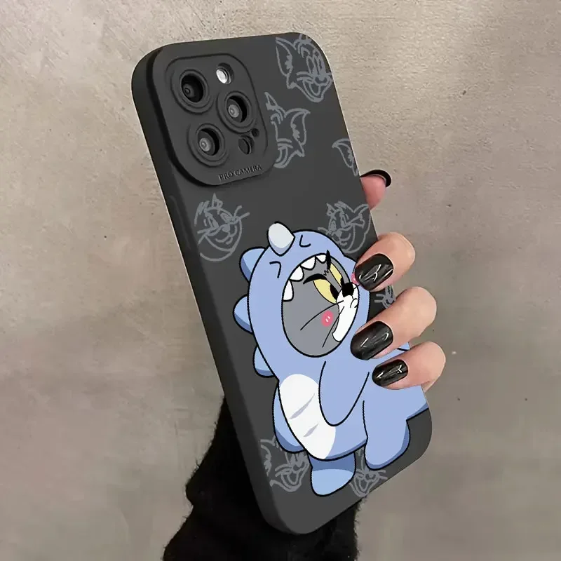 Funda de teléfono de pareja de Tom y Jerry de dibujos animados para iPhone 16 11 12 13 14 15 Pro Max Mini Plus XS X XR Max 7 8 SE cubierta trasera a prueba de golpes - imagen 5