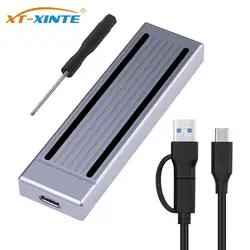 Carcasa de aluminio USB-C para SSD M.2 NVMe/NGFF con LED RGB
