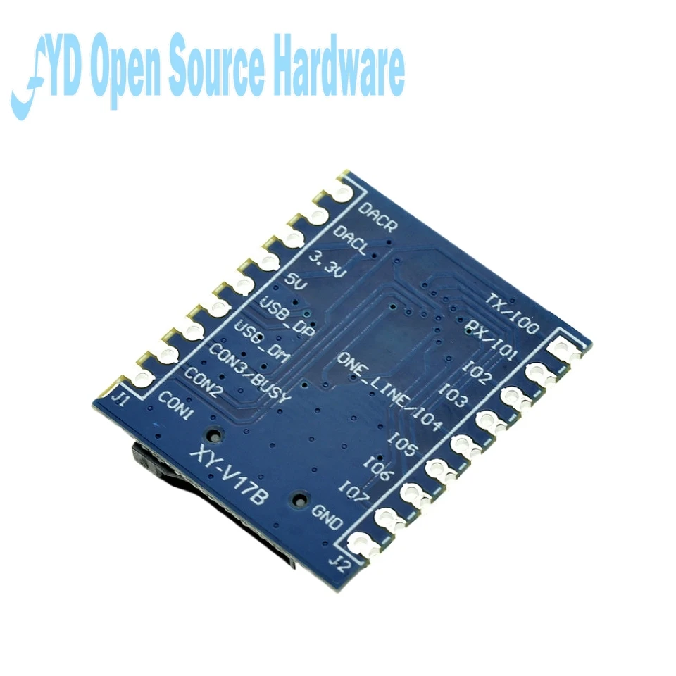 Módulo de voz de Control de puerto serie XY-V17B MCU IO Control SD/TF Tarjeta de enchufe Módulo MP3 Placa de reproducción - imagen 5