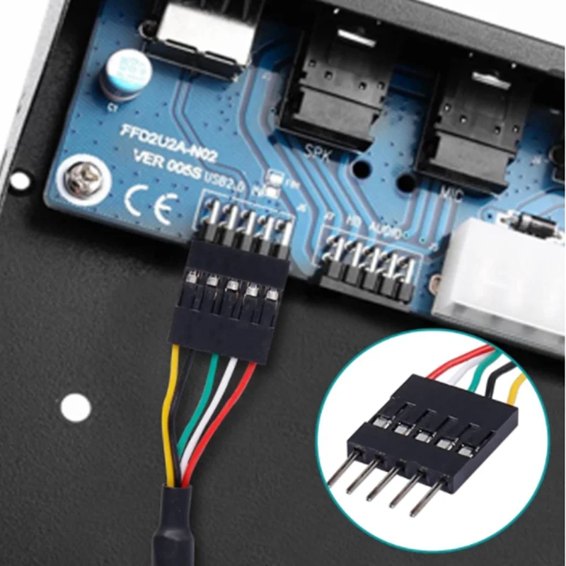 Cable de extensión de cabezal USB IDC de 5 pines, Cable de cabecera de placa base macho a hembra de 5 pines Dupont 2,54 para puertos USB, tarjetas de expansión - imagen 2