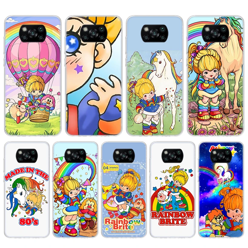 R-arcoíris lindo Brite funda de teléfono de silicona para Xiaomi Poco X3 Nfc X5 X6 X7 F7 Ultra F6 F5 Pro M6 M5S X4 F4 GT M4 M3 F3 cubierta Poco X
